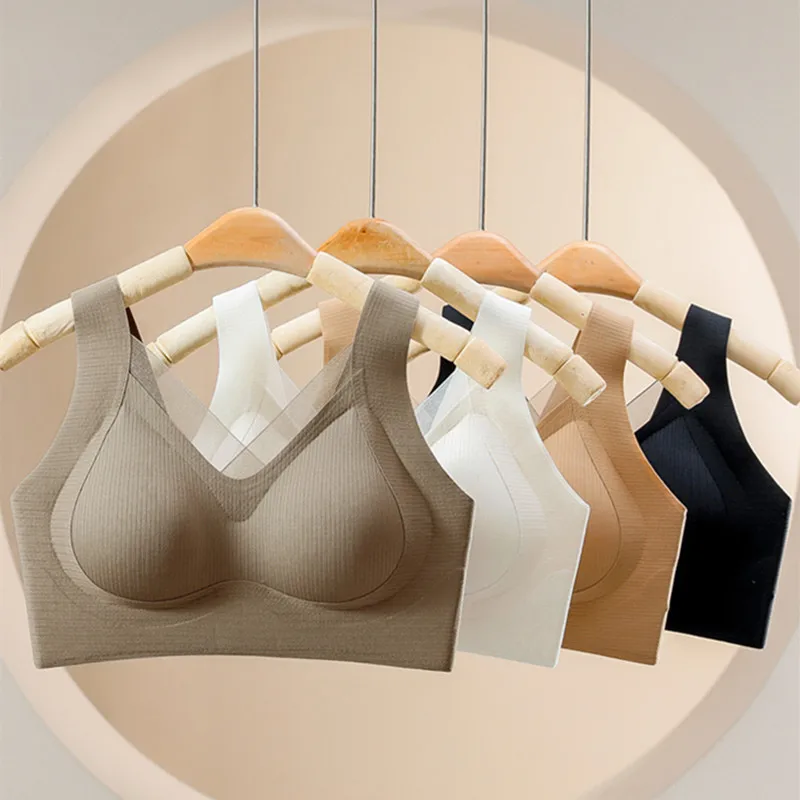 Wire-Free Bra for Women, Anti-Trace, Gravity-Resistant, Anti-Sagging, Back-Enhancing, Push-Up, Lift-Up, Mesh Sports Vest