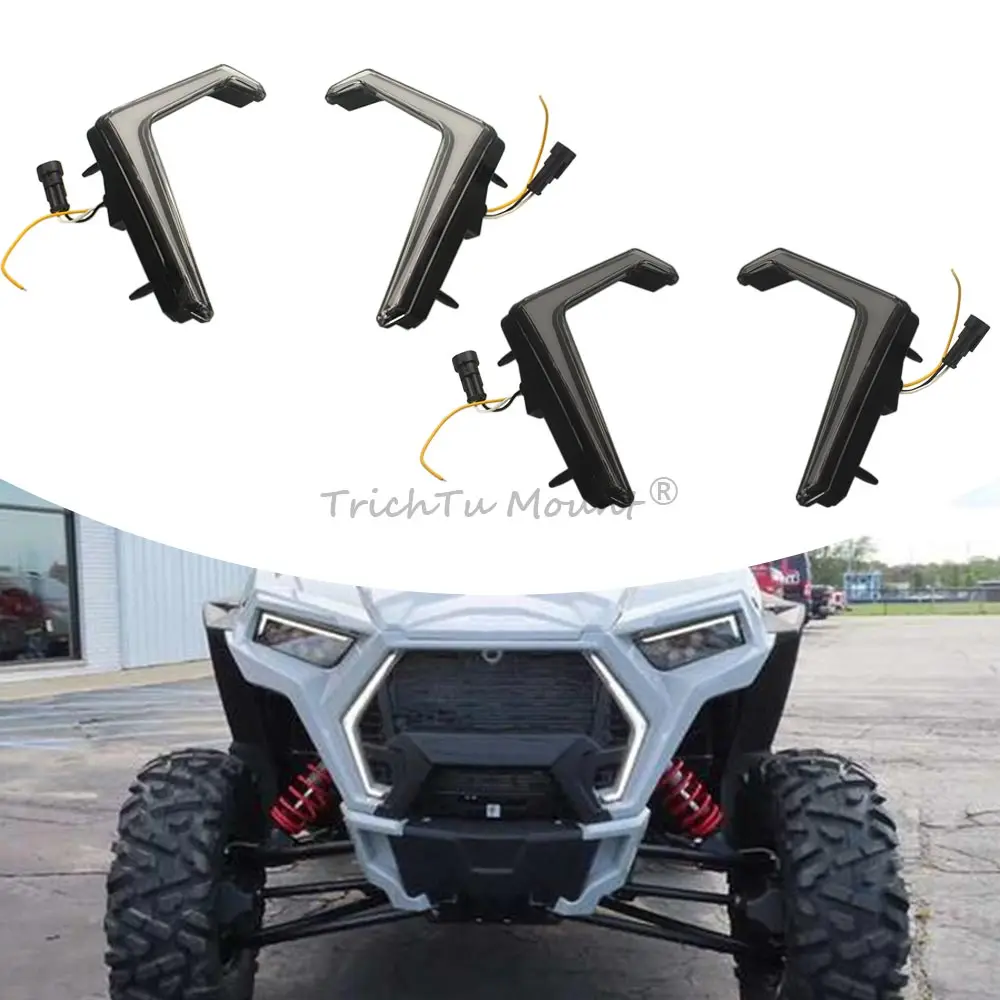 

12V LED Front Fang Accent Light Turn Signal Lamps Fit for RZR Trail S 1000 Ultimate 2021-2022, 2024-2025 car accessories