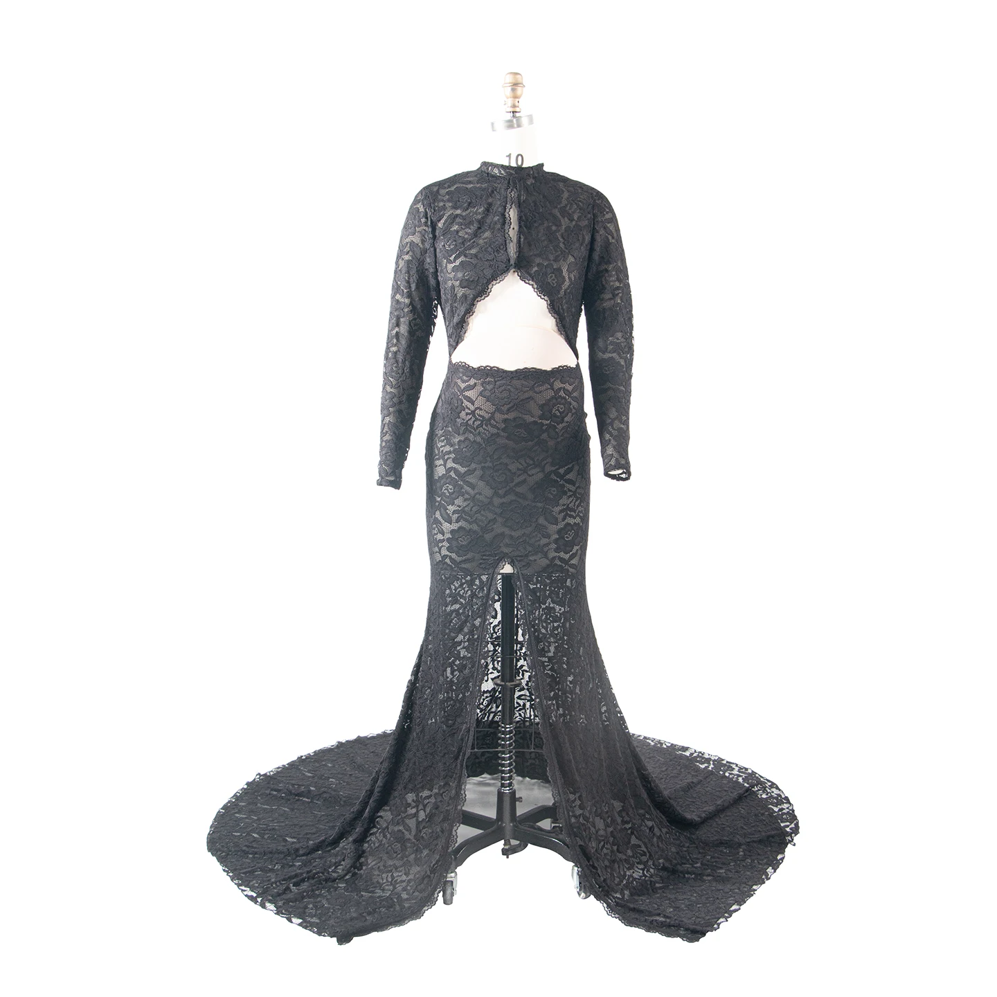 Summer Black Stretch Lace Maternity Gown for Photo Shoot Pregnancy Women Baby Shower Dress YW260264