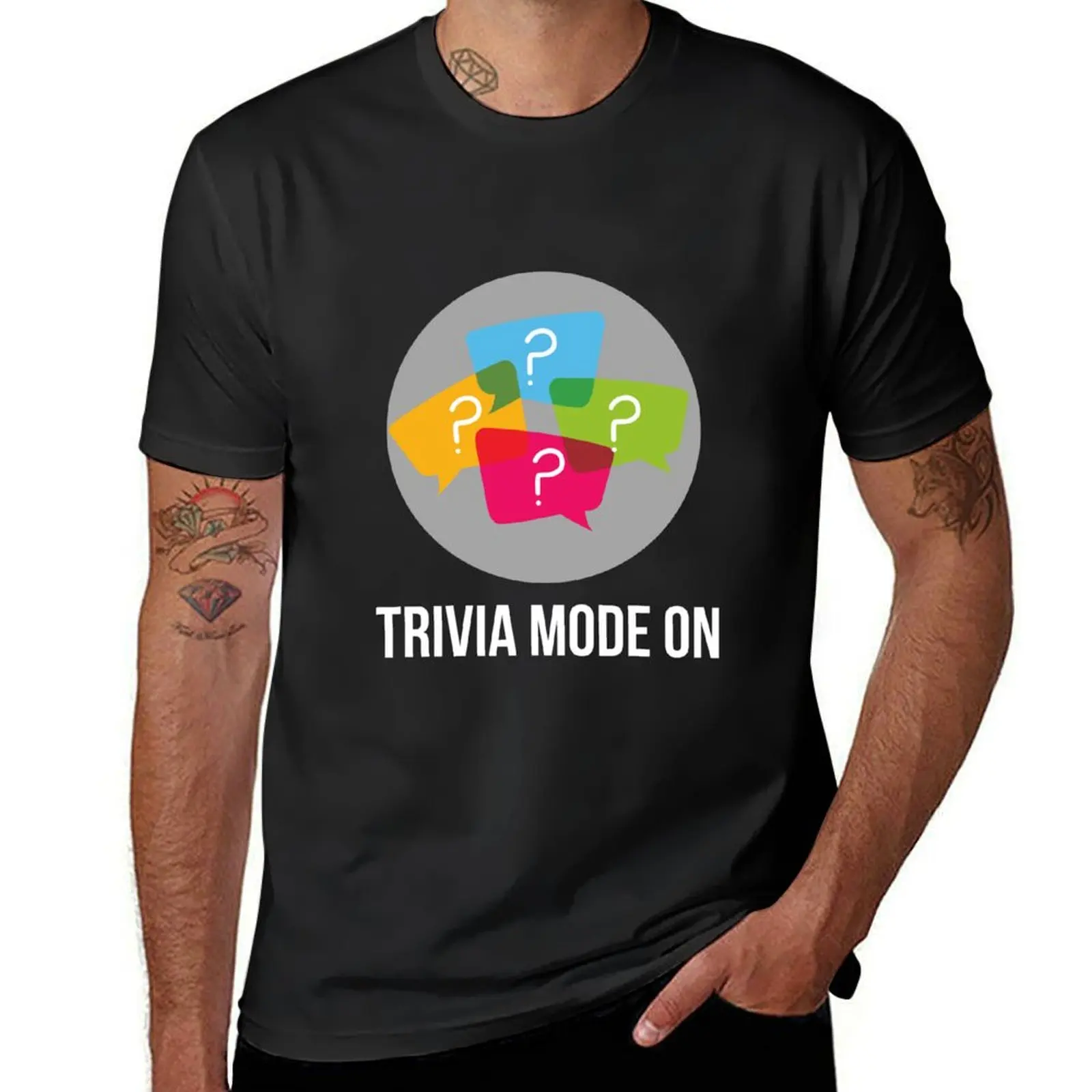 

Футболка Trivia Mode On для мальчиков, белая Эстетическая одежда, рубашки с графическим рисунком, спортивные футболки для фанатов, мужская тренировочная рубашка