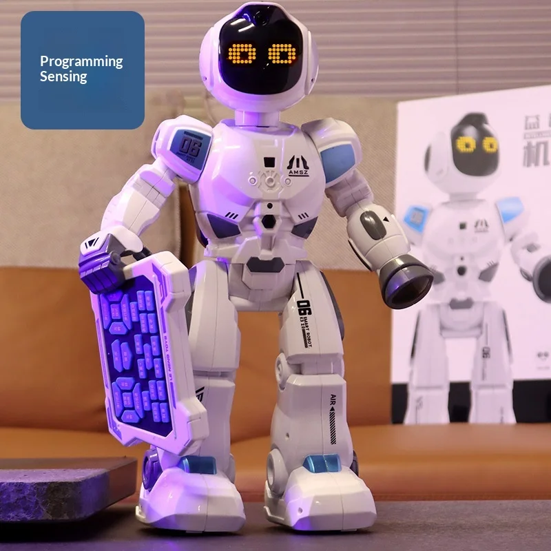 Amgz Remote Control Programmable Robot Induction High Tech Early Learning English Dancing Electric Toy For Boys Kids Toy Gift