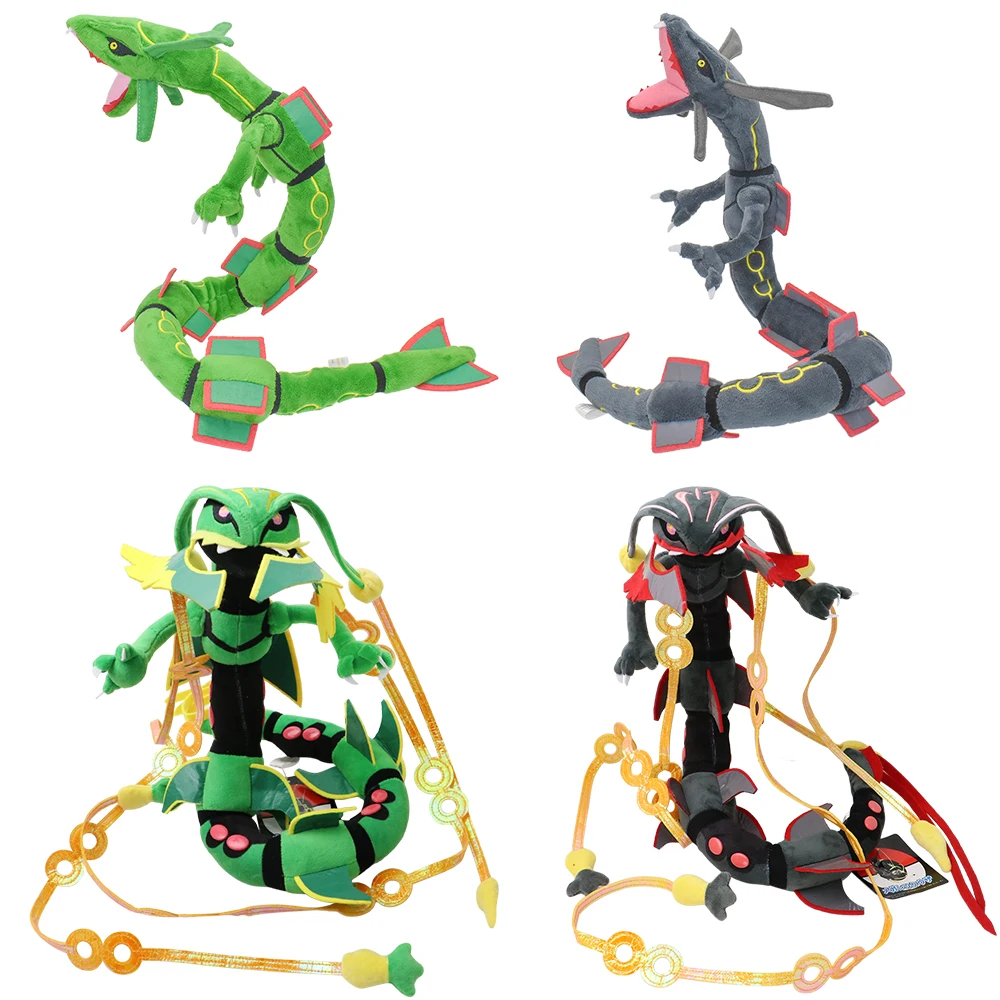 Mega Rayquaza Shiny Pokemon Peluche Rayquaza Charizard Anime Stuffed Plush Cartoon Dolls Christmas Gift Toys for Kids