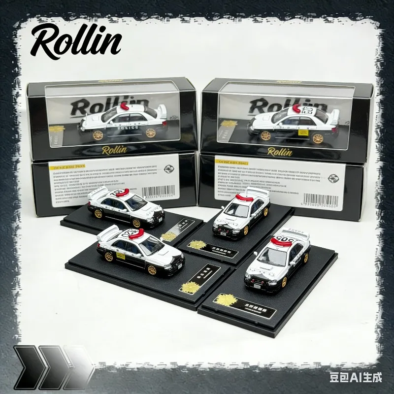 

Rollin 1:64 Subaru Impreza Japanese Police Car Simulation Static Alloy Car Model, Boys' Toy, Adult Collection Decoration Item.