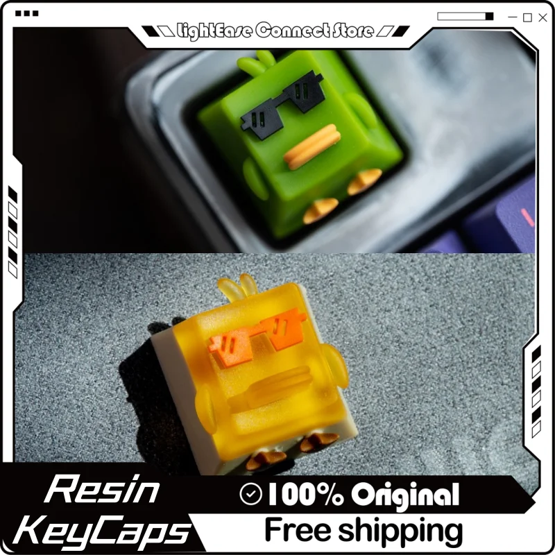 Mechanical Keyboard Resin Keycaps Banana Green Duck Anime Game Esports Original Personalized Office Keycaps Suitable Cross Axes