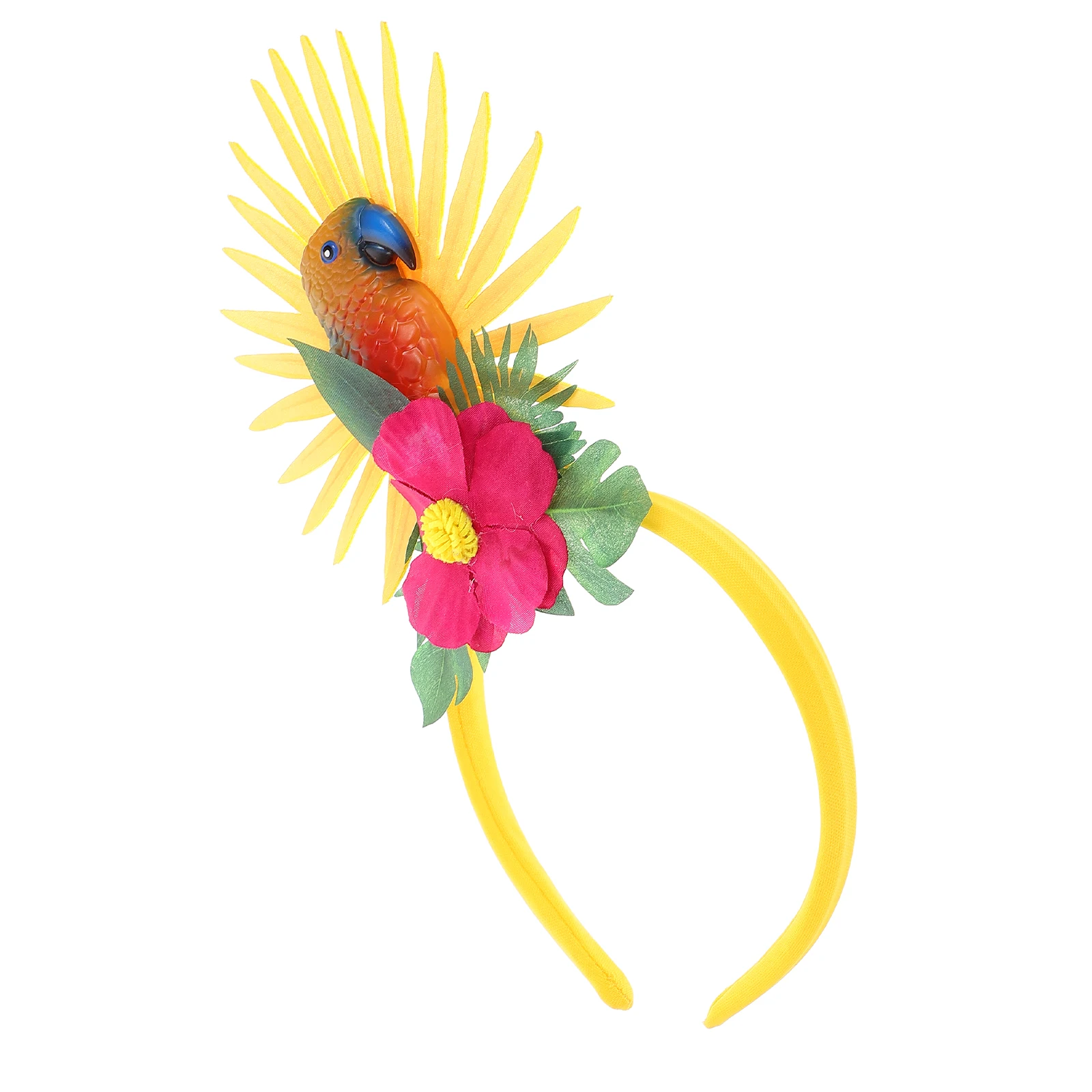 

Hawaiian Beach Hairband Parrot Flower Headband For Women Tropical Birthday Carnival Costume Accessory Floral