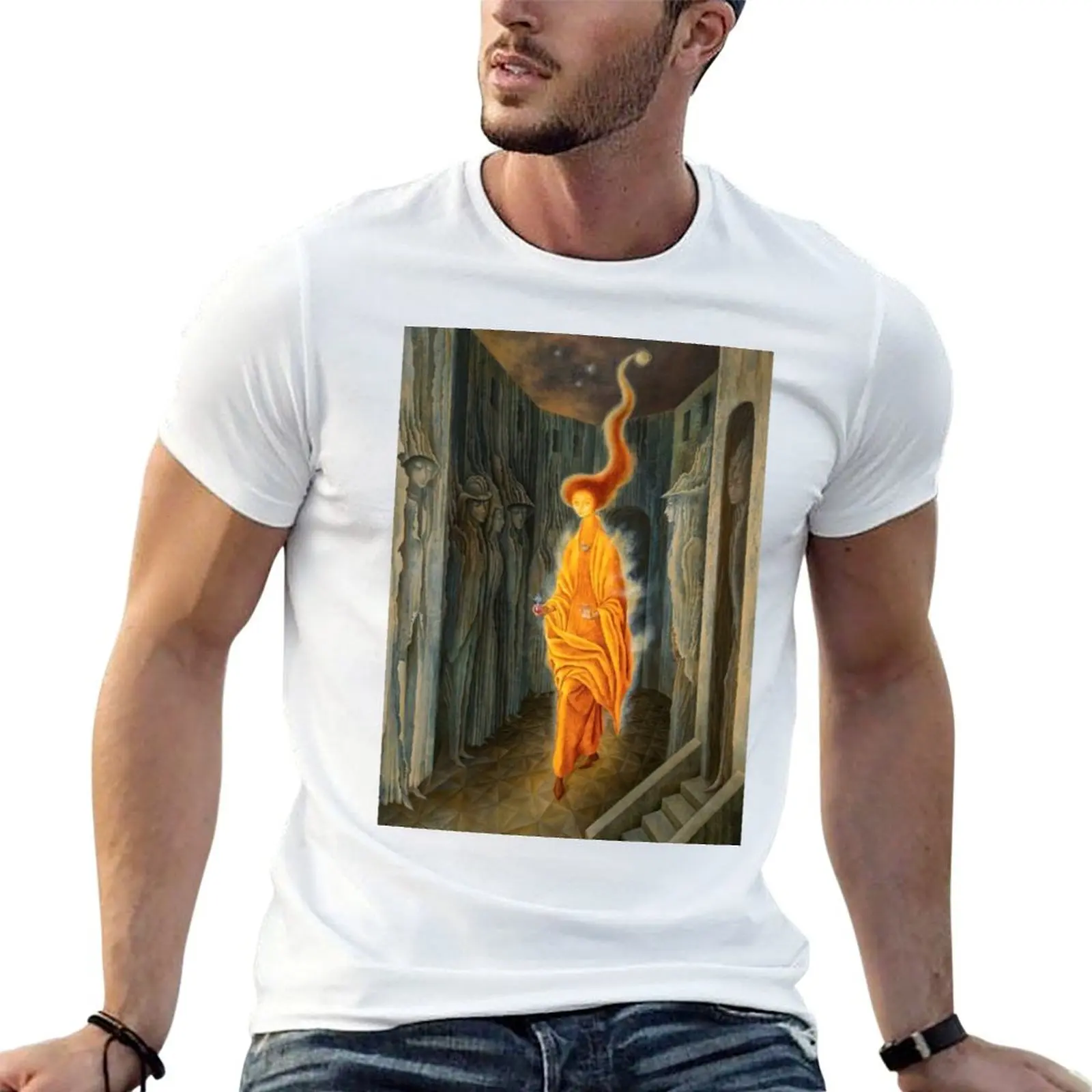 Camiseta Remedios Varo The Call, camisetas de anime, camisetas de gran tamaño para hombre, camisetas estampadas ajustadas para hombre, camiseta