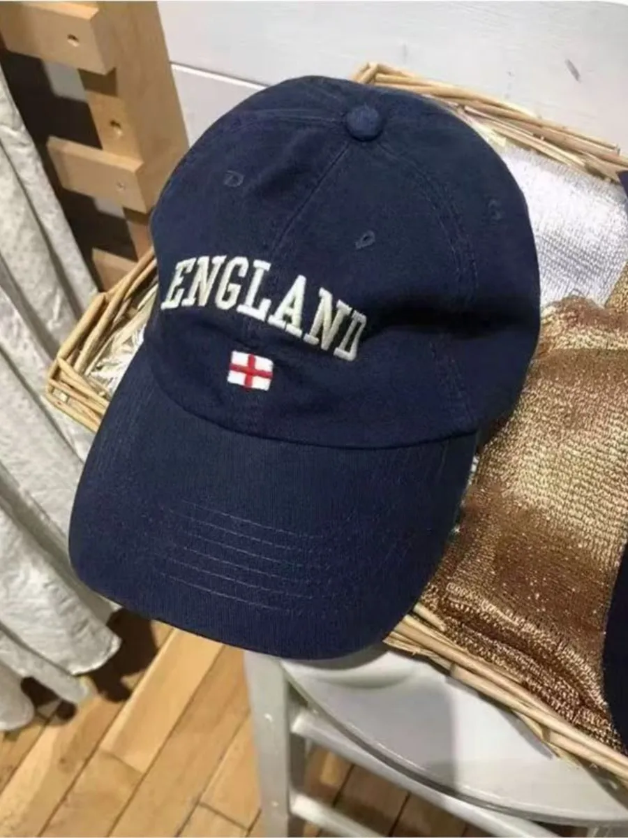 جديد إلكتروني التطريز الأحمر قبعة بيسبول المرأة الشارع الشهير عادية واقية من الشمس قماش قبعة خمر الحلو Preppy نمط Y2K قبعات ترد لمكانها #6