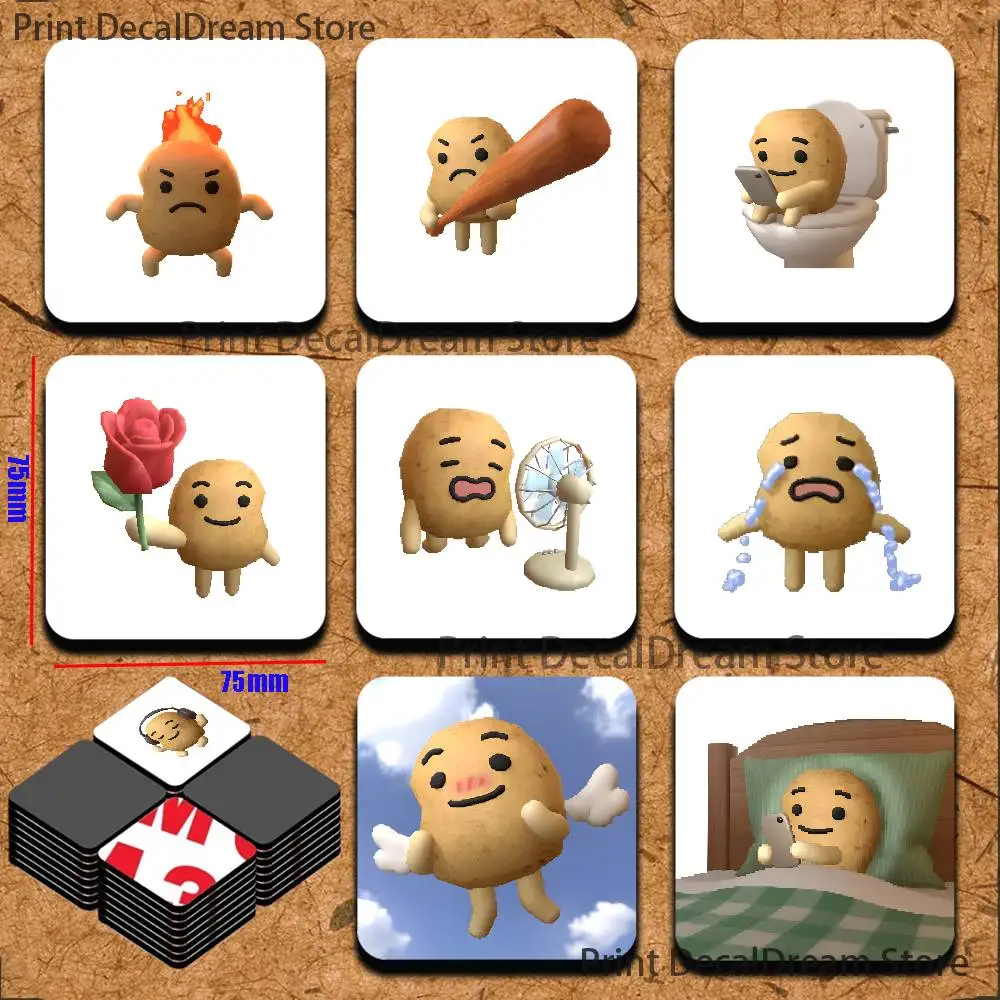Cute T-Tuktak Potato Magnetic Refrigerator Magnets Cute and Creative Refrigerator Magnets Souvenirs and Gifts