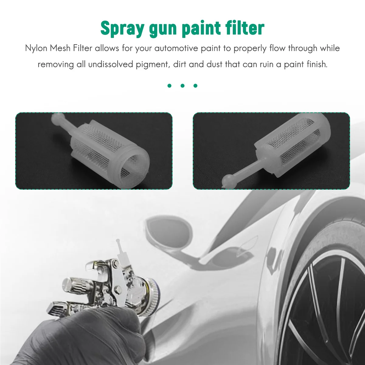 24 Pcs Universal Gravitation Spray-Gun Filters Fine Mesh, Disposable Gravitation Feed Spray-Gun Paint Strainer HOT