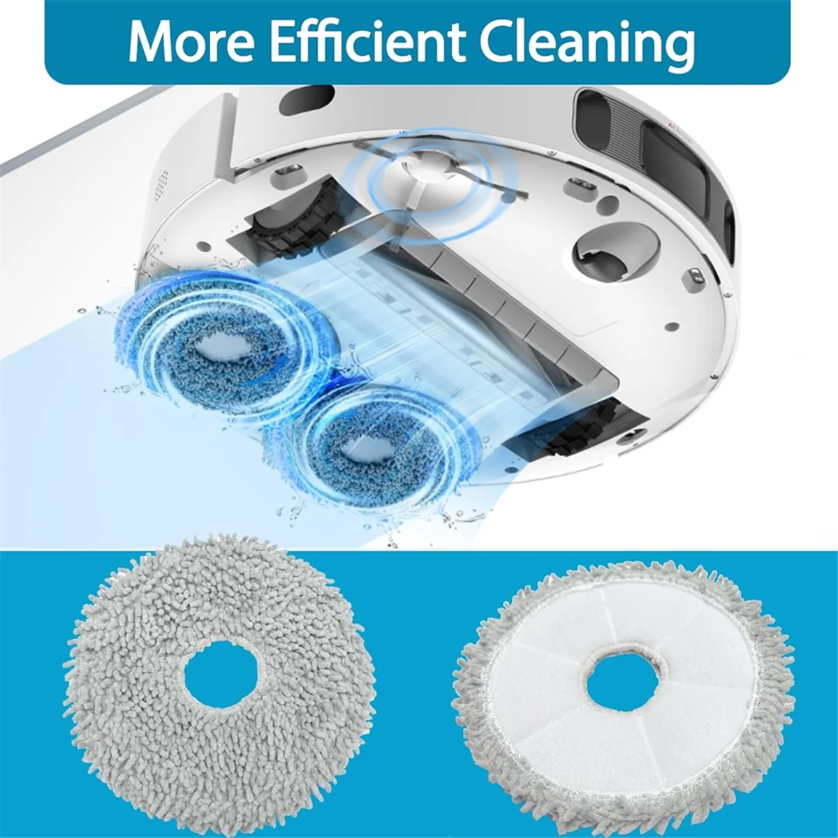 Il nuovo 6PCS Mop Panno Pad di Ricambio per L10s Ultra/L10 Ultra Robot Aspirapolvere Parti Riutilizzabili Wet Mopping Pads