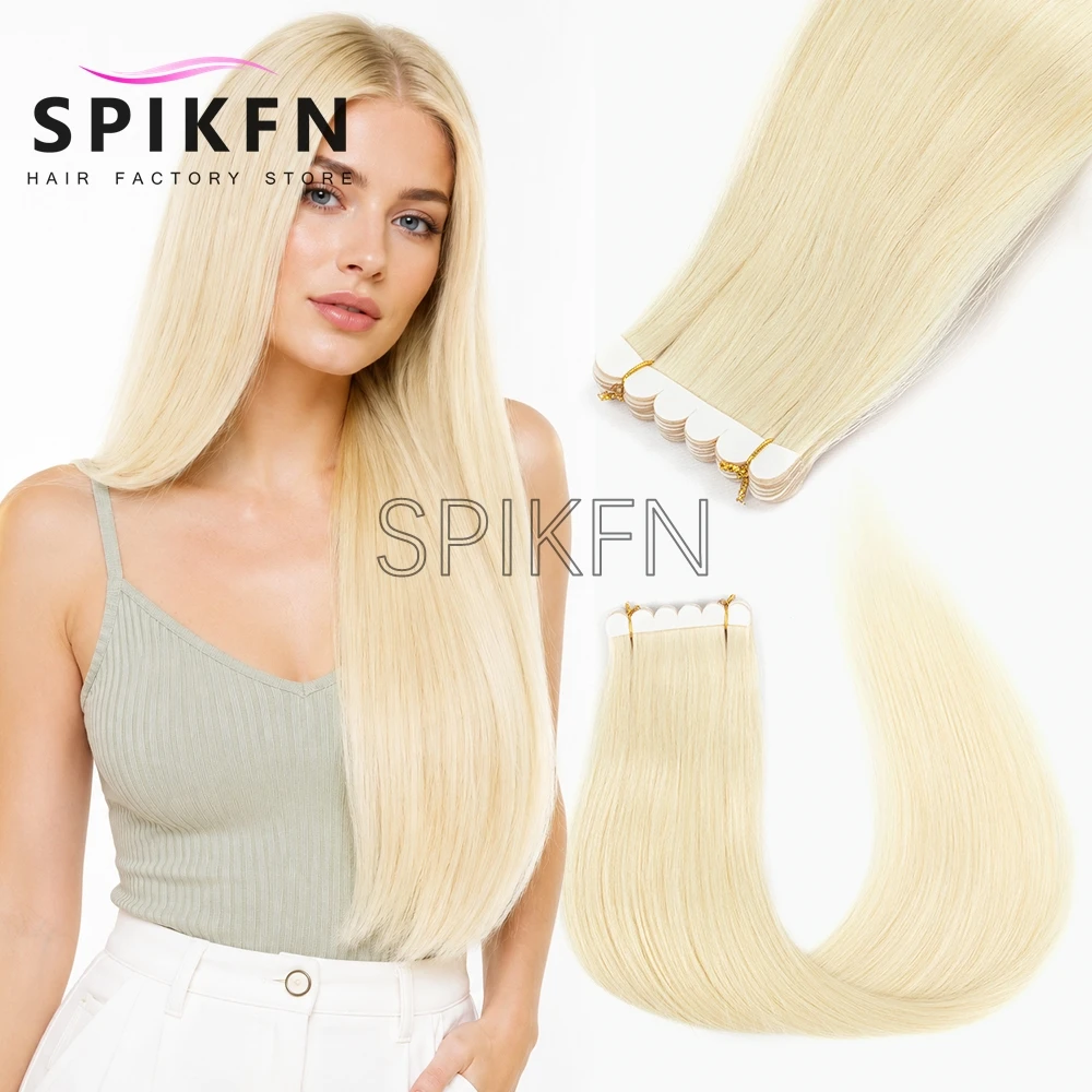 10pcs Highlight Blonde Butterfly Tape in Human Hair Extensions 18 inches 40g/pack Seamless Invisible PU Skin Weft Tape Hair