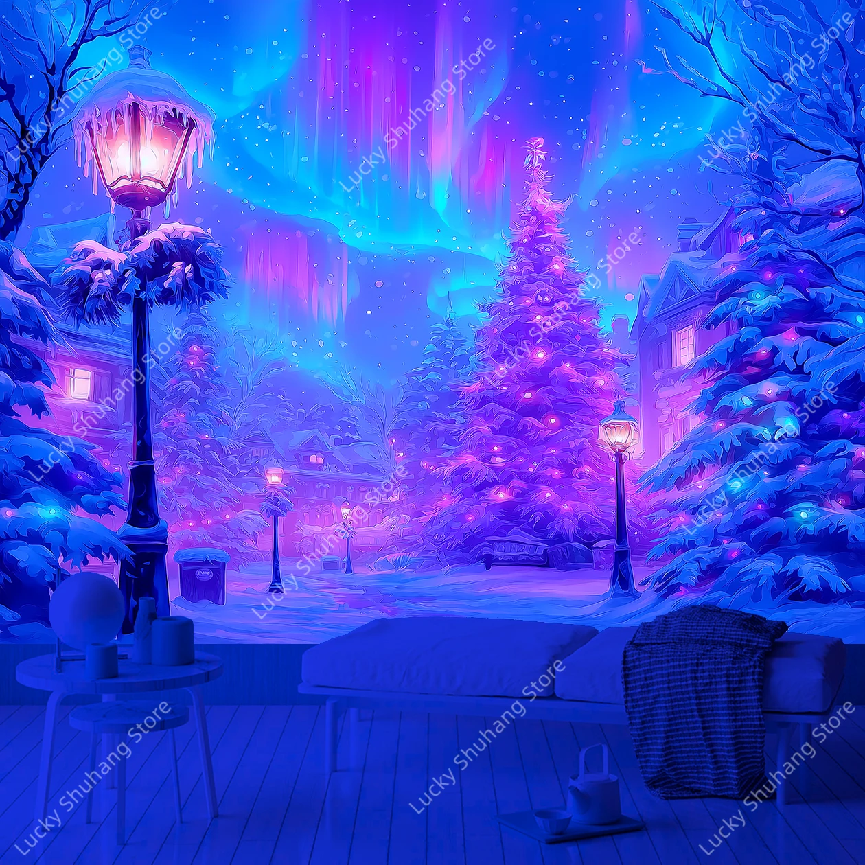 Tapeçaria uv mágica das luzes  - Wall Decor Lighting Tree avaliação e preço