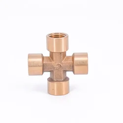 Brass Splitter Cross 4 Way Pipe Fitting DN8 1/4