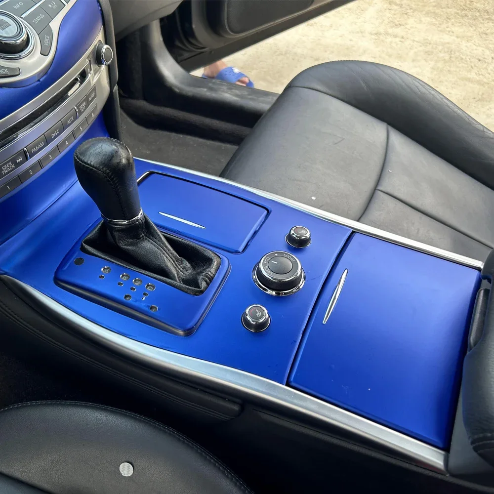 Car-Styling 5D Carbon Fiber Car Interior Center Console Color Change Molding Sticker Decals For Infiniti M25 M37 Q70 2011-2017