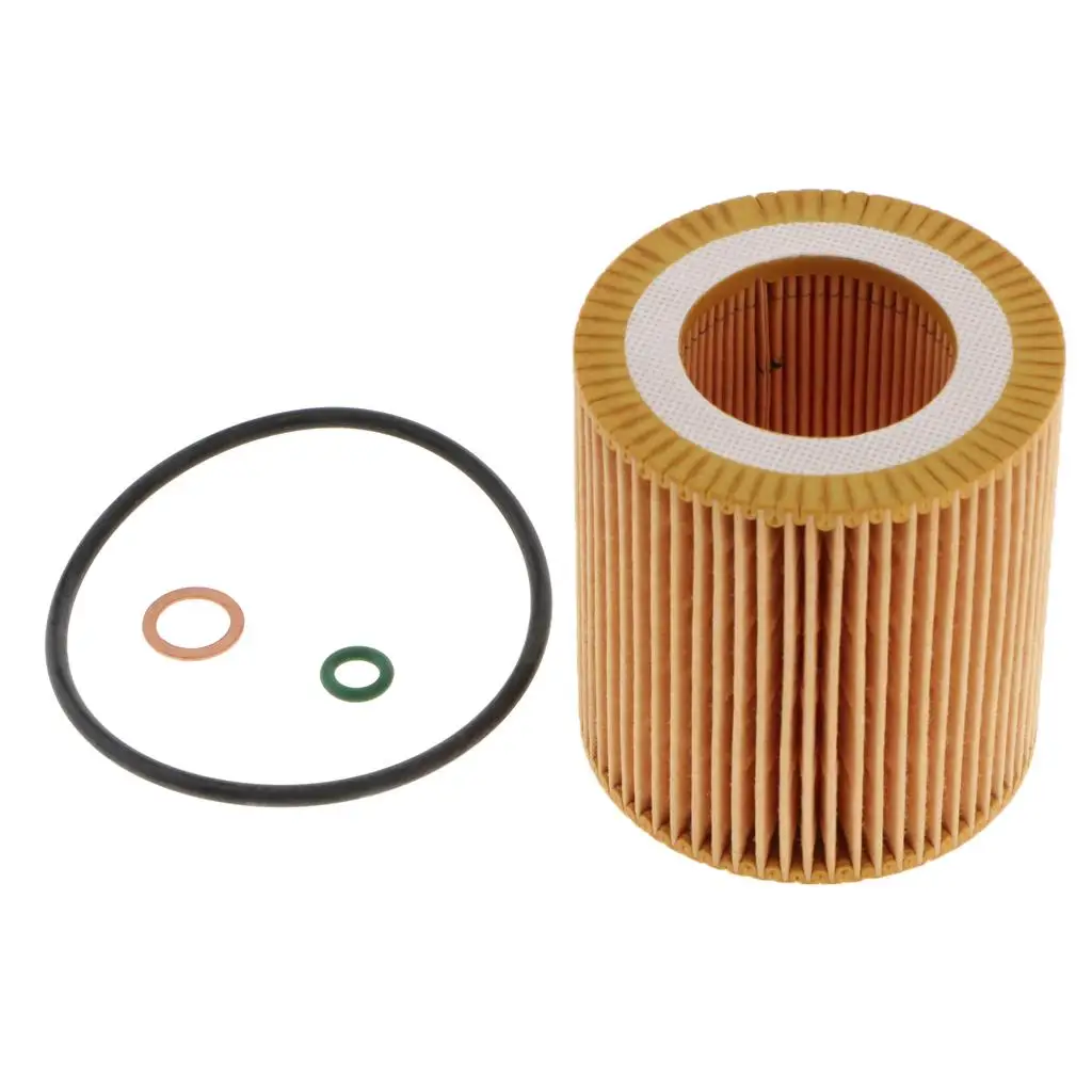 Engine Oil Filter Grid Housing Gasket for BMW E60-66 E81-89 E90-93/ F10-13 F20-23 Included O-rings for Housing and Cap