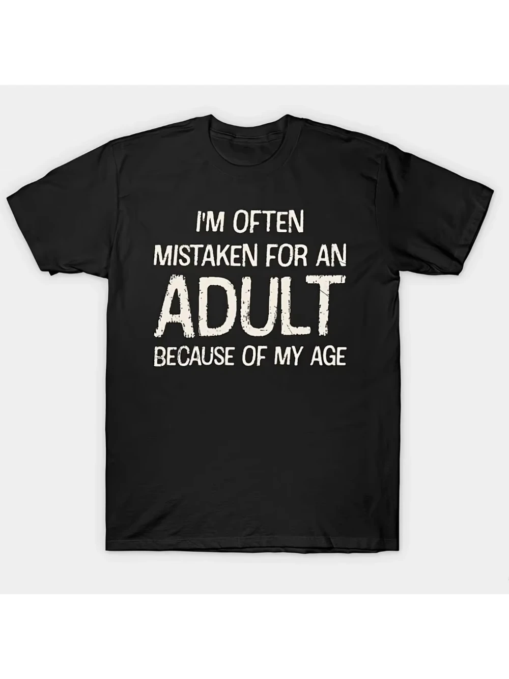 الشارع الشهير Y2K القطن تي شيرت Harajuku مضحك أنا في كثير من الأحيان خطأ للكبار طباعة طفيف تمتد الرجال المتضخم تي شيرت المرأة