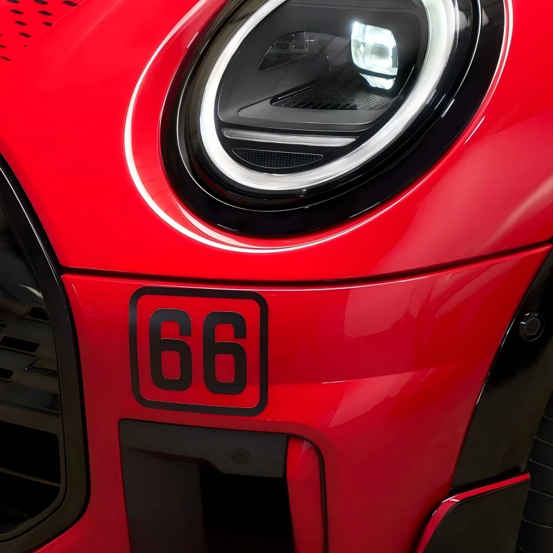 Car Door Side Number 66 Sticker Auto Decoration Vinyl Decal For MINI Cooper One Countryman Clubman