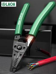 LAOA 3 in 1 Benting Handle Wire Stripping Plier Multifunction Electrician Cable Cutting Terminal Crimping Winding Wire Hand Tool