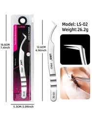 High Precision Grafting Eyelash Tweezers Professional Beauty Eyelash Professional Flower Cip Dolphin Golden Feather Clip