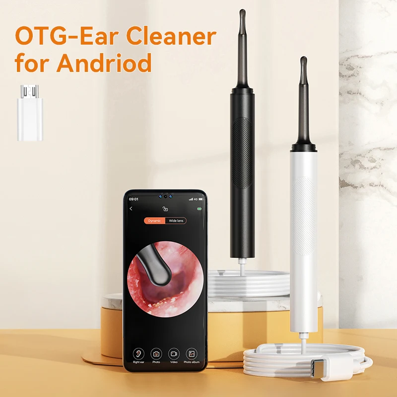 Ear Cleaner with Camera Ear Sticks Otoscope USB Type-C Andrid Charging Endoscope Wax Removal Tool Earpick Camera Health Care