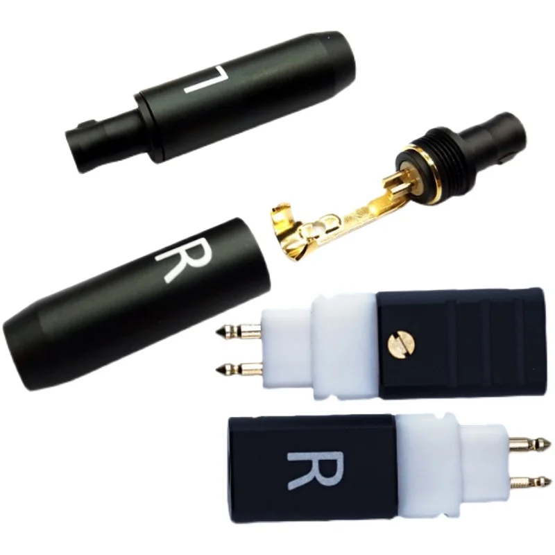 1 pair 2 PIN 2PIN soldering HD800 *Dream Connectors Headphones earphone plug HD800S D1000 HD600 HD650 Gold Plated For DIY