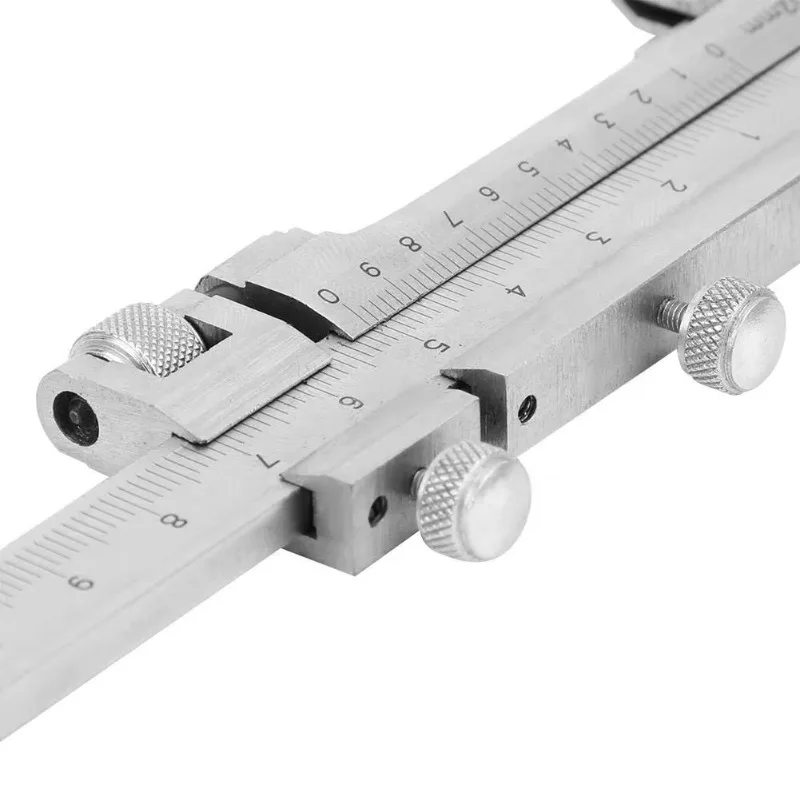 M1-26 Stainless Steel Height Vernier Caliper Gear Tooth Vernier Caliper Altitude Slide Gauge Marking Ruler