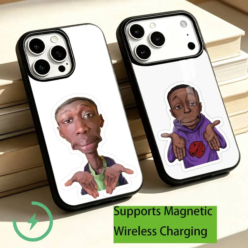 Influencer Khaby Lame Phone Case For iPhone18,17,16,15,14,13,12,11 Plus,Pro Compatible with magnetic wireless charging Gift
