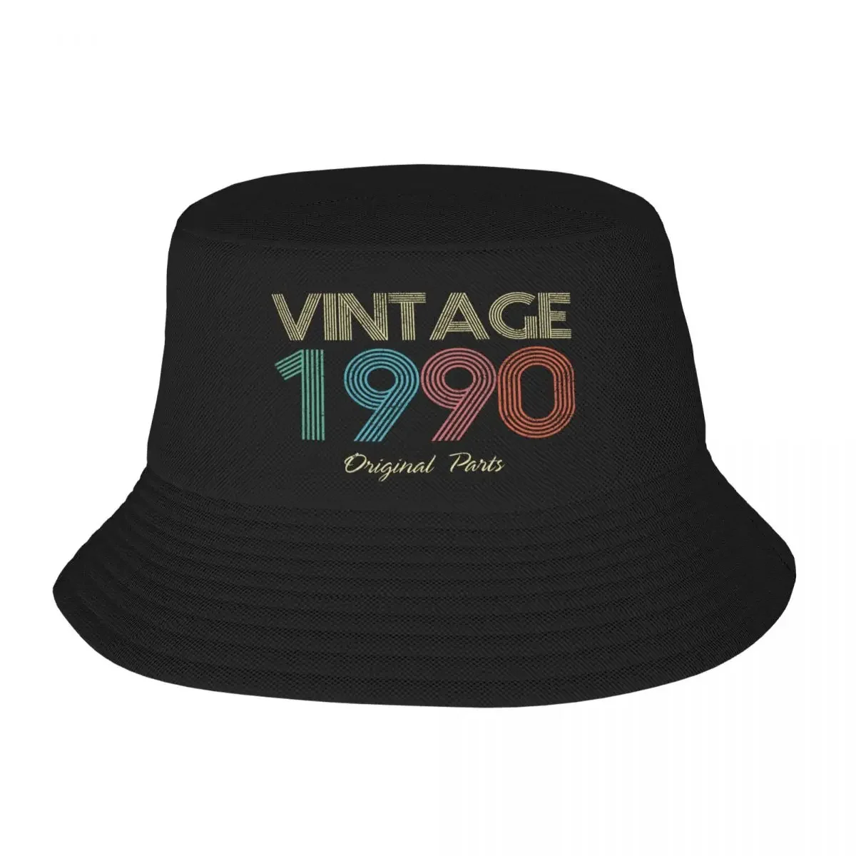 Custom Unisex Vintage 1990 Original Parts Bucket Hat Beach Sun Birthday Gift Summer Fishing Hats