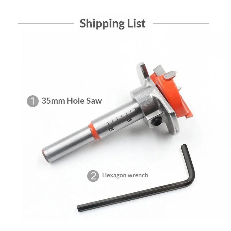 hit productCabinet Hinge Special Hole Opener 35mm Woodworking Positioning Drill Bit for Plastic Eternit Board Pipe Joint Drillin