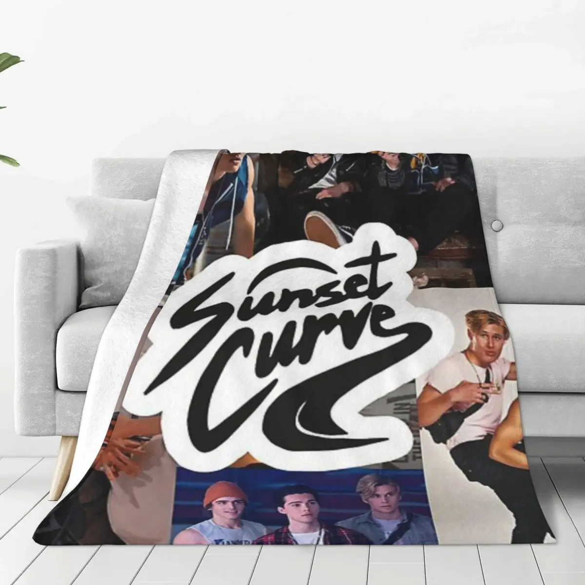 

Sunset Curve Collage From JATP blankets Warm Flange blankets Soft and comfortable blanket picnic blanket birthday gift