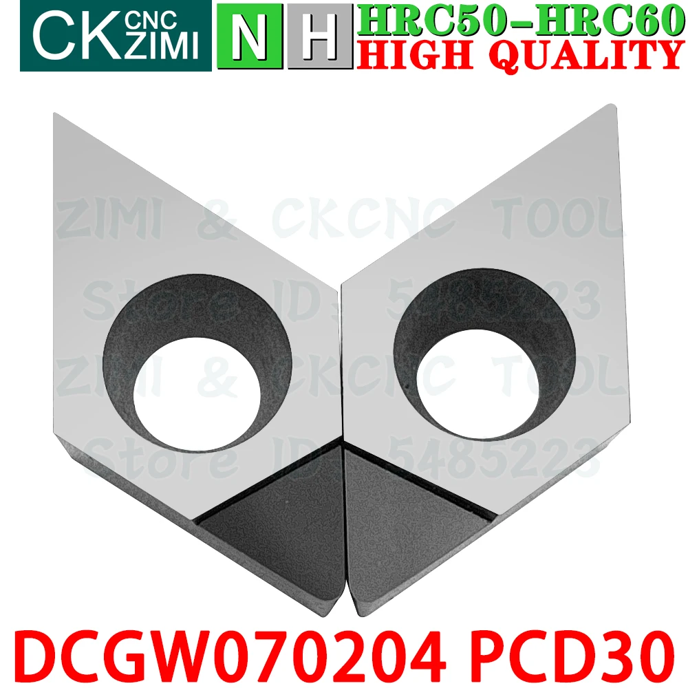 DCGW070204 PCD30 DCGW 070204 PCD30 Inserti PCD Inserti diamantati per tornitura Utensili meccanici CNC Utensili da tornio per taglio metalli DCGW 0702 DCGW0702 PCD per Rame alluminio