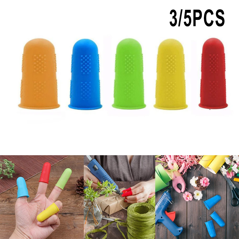 Anti-Burn Antiscivolo Facile da pulire Protezione per le dita Copertura protettiva Silicone antitaglio per colla Cera per cucire artigianale