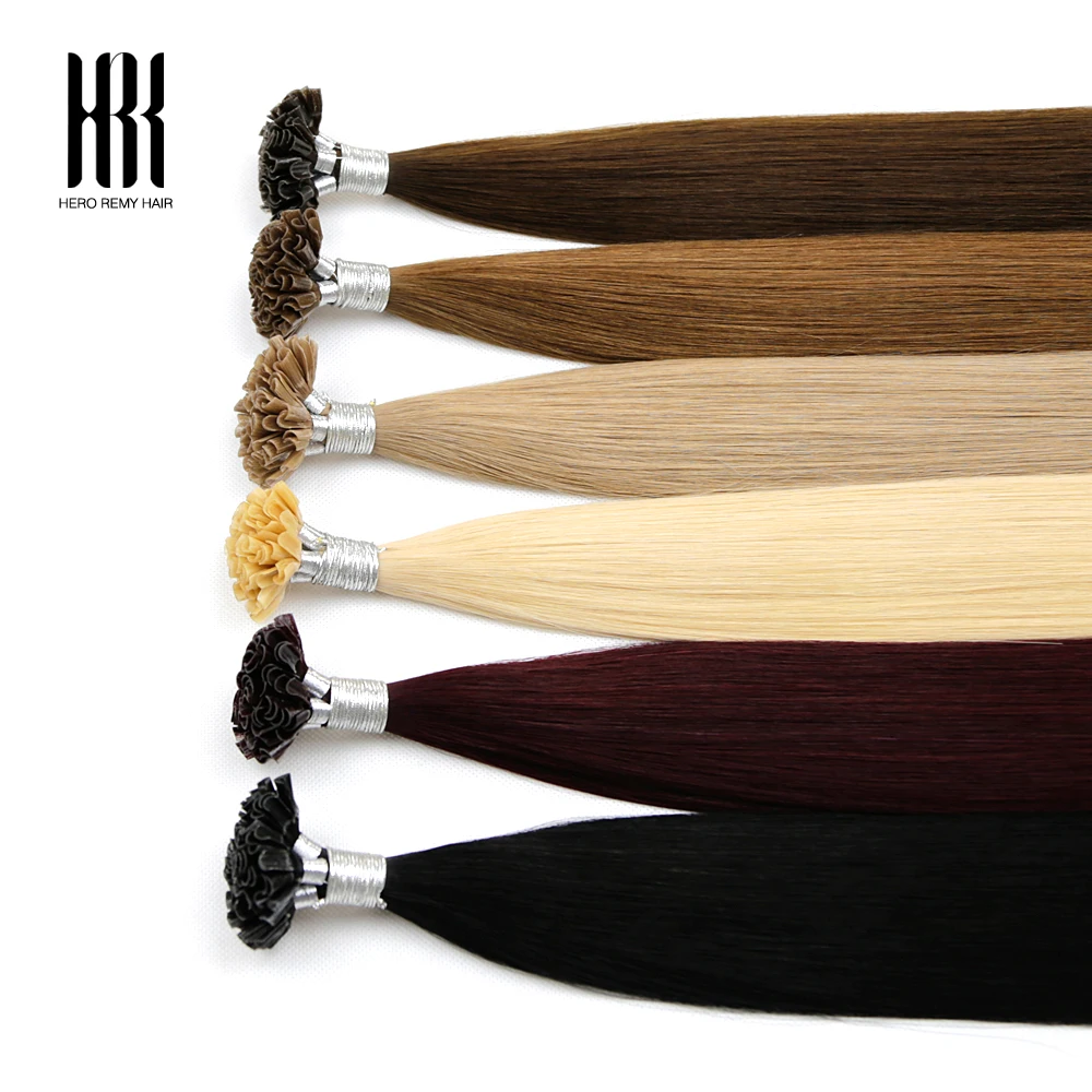 

Наращивание волос с U-образным кончиком, 0,8 г/прядь, темно-русый микс, отбеливающий блондин, 16-22 дюйма, мягкие наращивание человеческих волос для женщин, холодный фьюжн