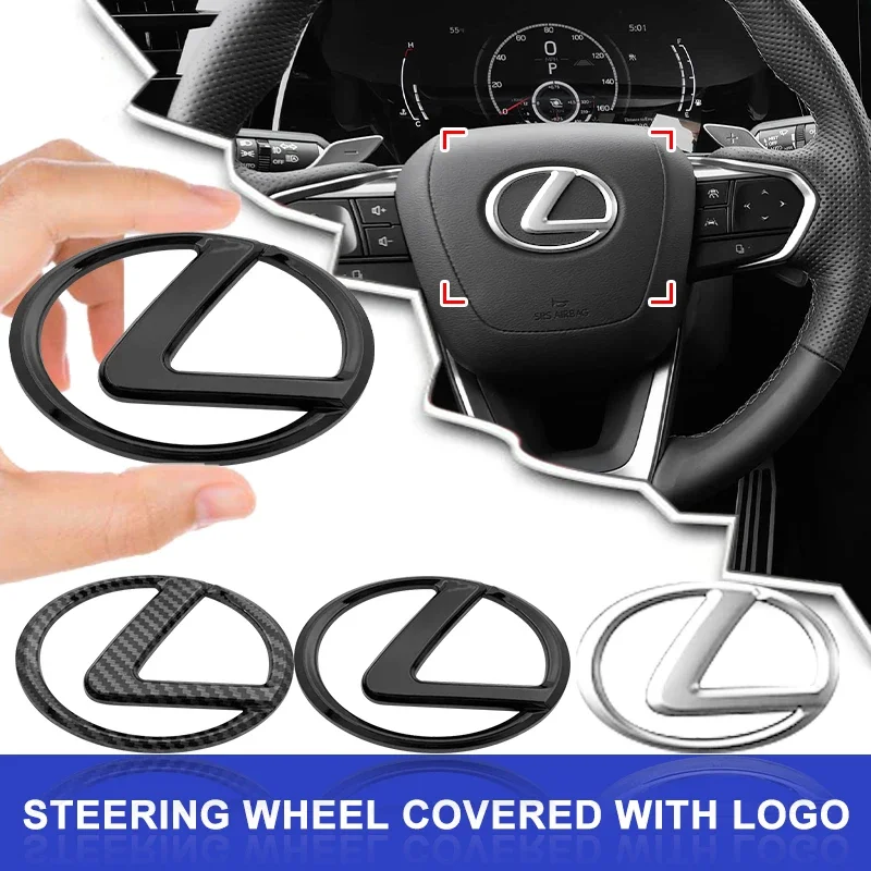 

ABS Steering Wheel Center Emblem Sticker Cover for Lexus NX IS250 RX GS UX RX300 RX350 CT200h GX460 ES LX F SPORT etc
