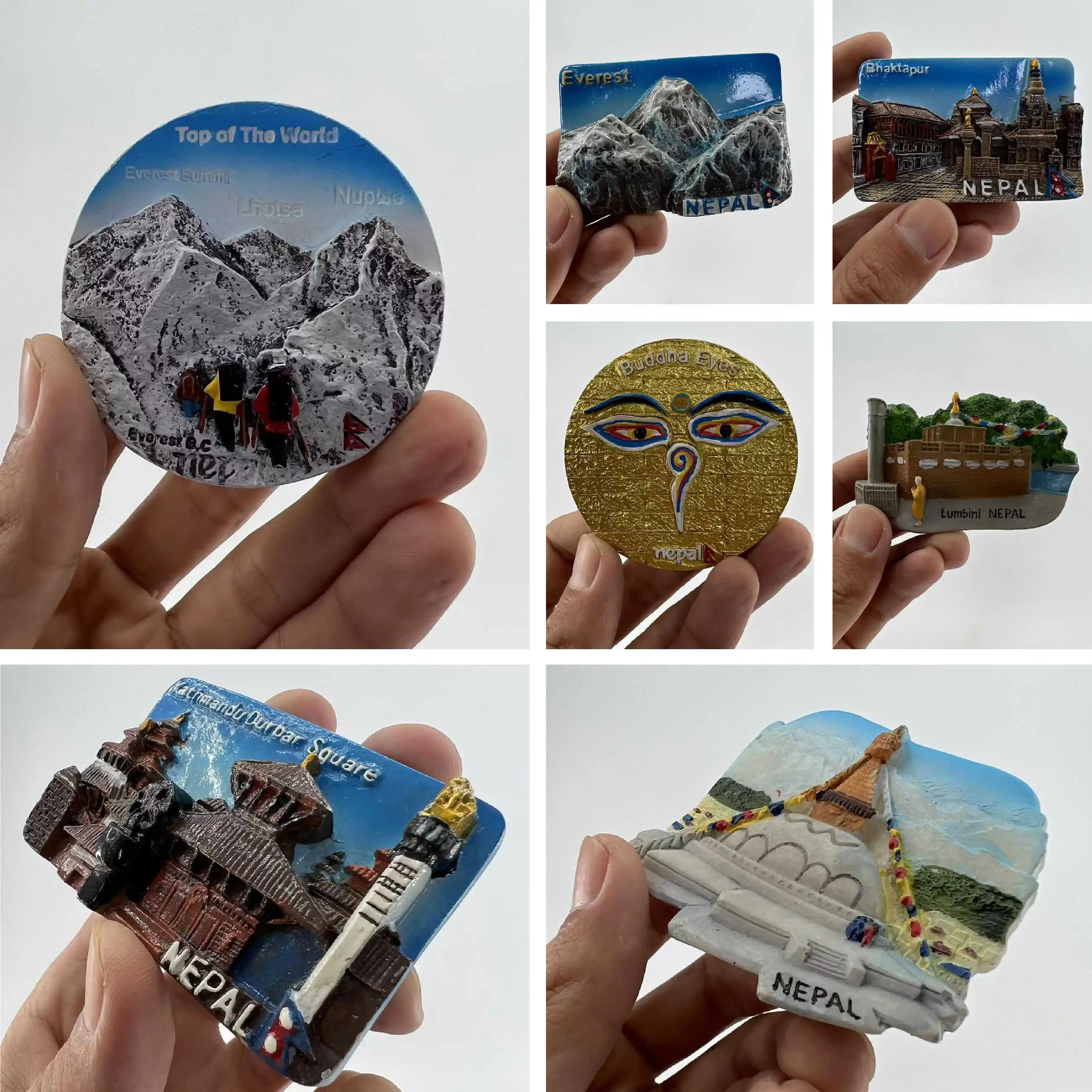 Asia Nepal Tourism Souvenirs Refrigerator Magnet Crafts Magnetic Refrigerator Collection Gift Decoration Kitchen