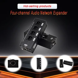 4 Channel 3 Pin Multi Network XLR Cable for Stage Sound Lighting Recording Studio Male Female to RJ45 Ethercon Network Signal