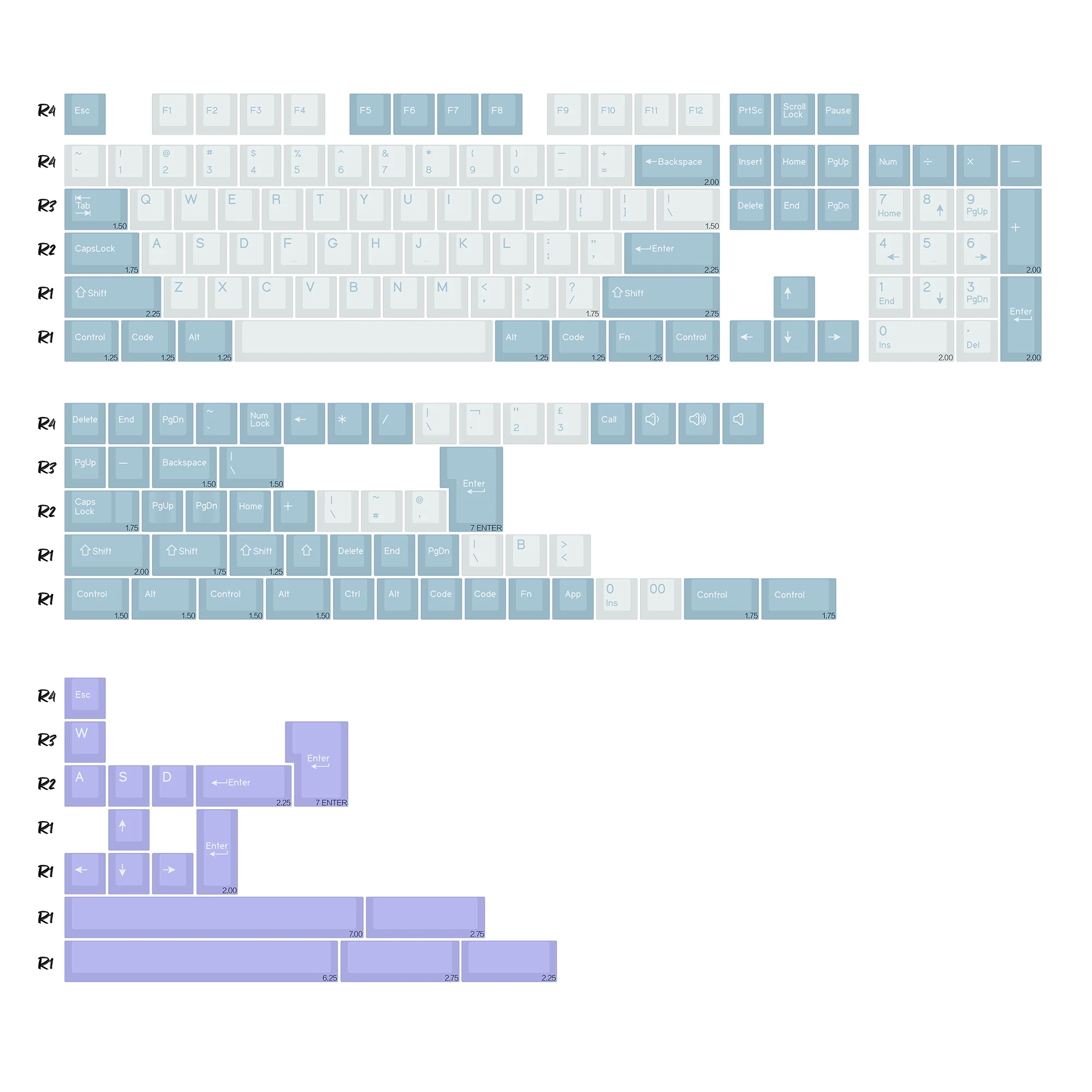 KBDiy 174 toetsen Retro GMK Botanische PBT Keycap ISO Double Shot Cherry Profile Key Caps voor MX Switches Gaming Mechanisch toetsenbord