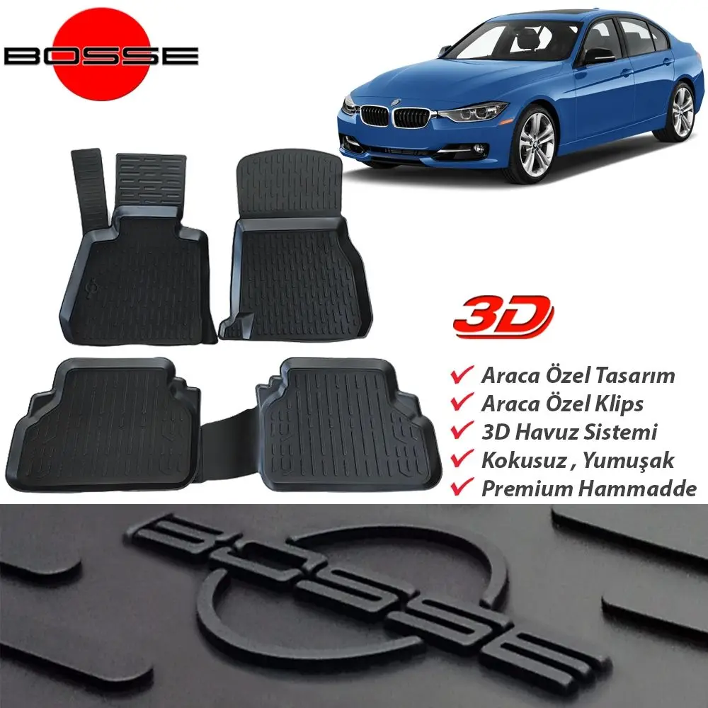 For BMW 3 Series F30 Mat 3D Pool 2012 2019 BOSSE