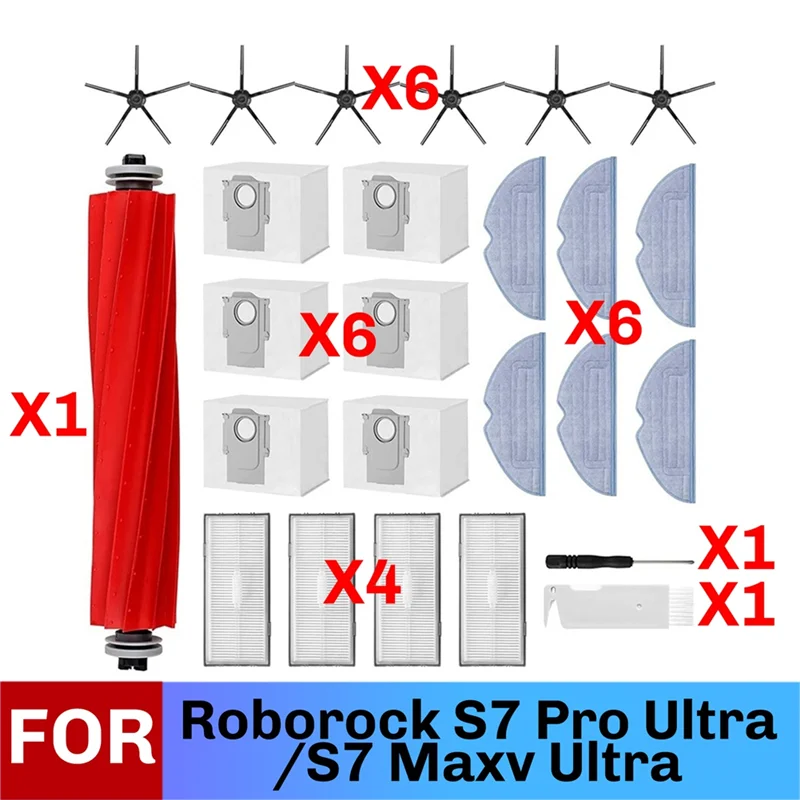 

【Минималистичный】Для Roborock S7 Pro Ultra/S7 Maxv Ultra, аксессуары, основная щетка, фильтр Hepa, швабры, запчасти для робота-пылесоса, инструменты