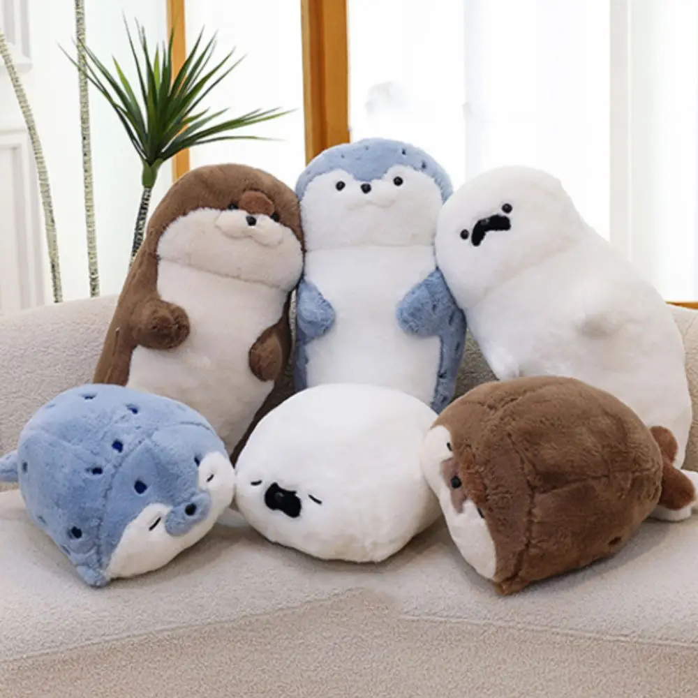 

Simulation Cartoon Otter Plush Toys Lying Down Funny Animal Otter Toys Soft Fashion Seal Stuffed Dolls Kid Girl Boy