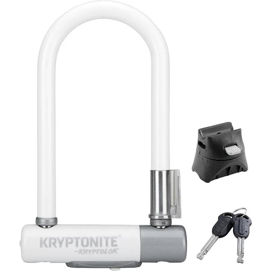 

Kryptolok Mini7 Bike ULock Heavy Duty AntiTheft Bicycle U Lock with 12.7mm Shackle Mounting Bracket and Keys High Security Lock