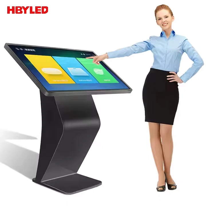 Shopping Mall 55 Inch Indoor Advertising Player Touch Screen Interactive Self Service Information Kiosk