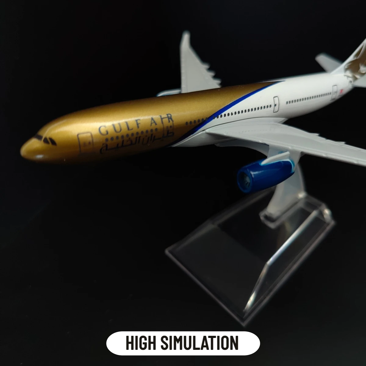 Scale 1:400 Metal Aviation Replica Gulf Air Aircraft Model Diecast Airplane Miniature Xmas Kids Room Decor Gift Toys for Boys