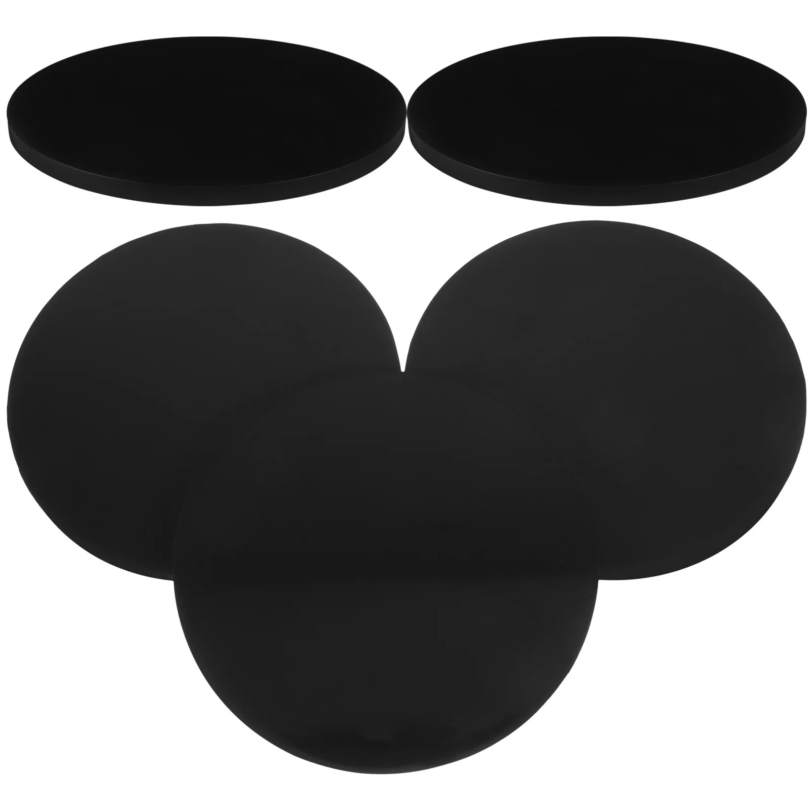 5 قطع من سجادات أكواب السيليكون لافتة للنظر للاستخدام اليومي في المنازل، قواعد أكواب للمشروبات السوداء للضيافة للمشروبات #2