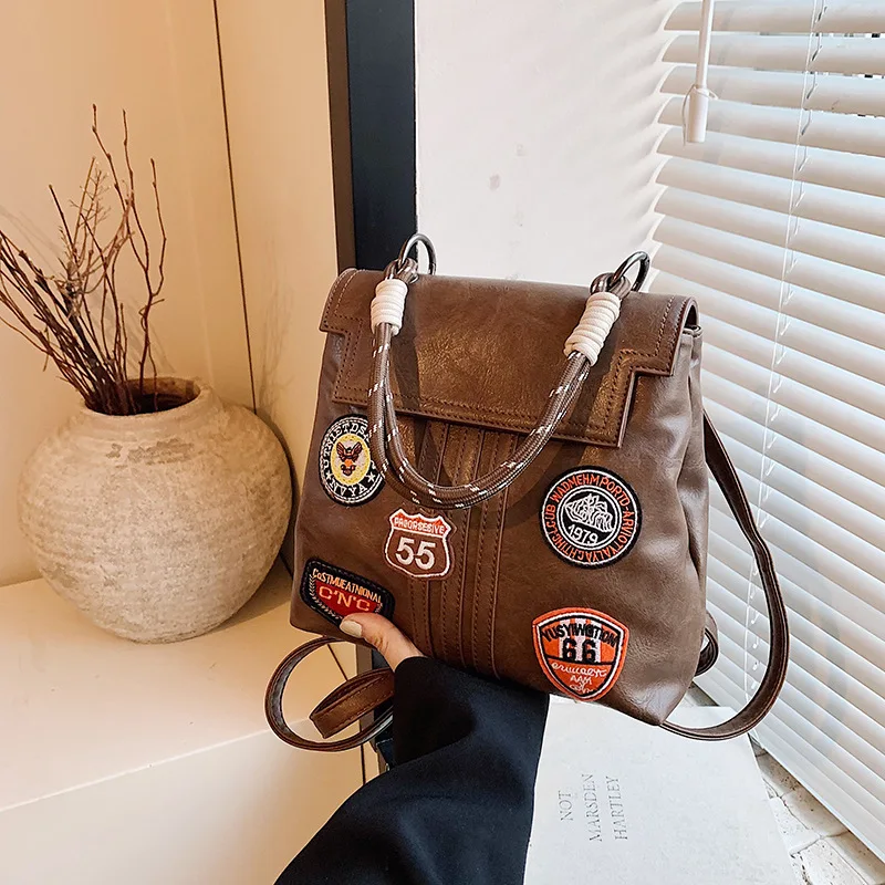 

2024 New! Luxury-brand Women's Retro Backpack - Street-style Handheld/Backpack, Lightweight Travel Bag, Trendy Urban Design