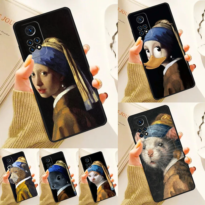 Girl Pearl Earring Vermeer Classic Art Case For Samsung Galaxy S24 Plus S23 S20 S21FE Lite S22 Ultra Note 20 S9 S10 Phone Coque