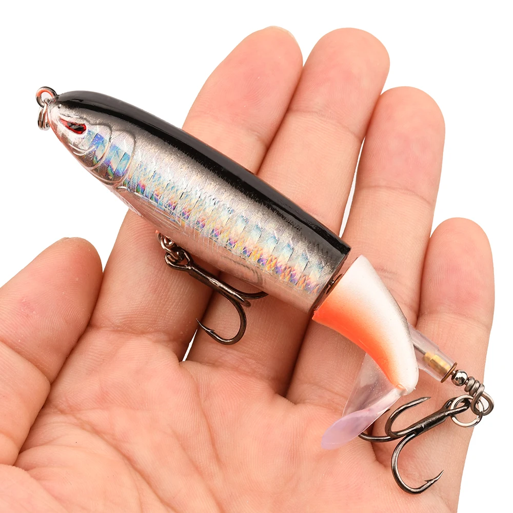 Topwater Fishing Lure Bait – Propeller-Bleistift, harter Köder für Süßwasserangeln – realistische Simulation, hochwertiger Kunststoff – ca – Detail 7