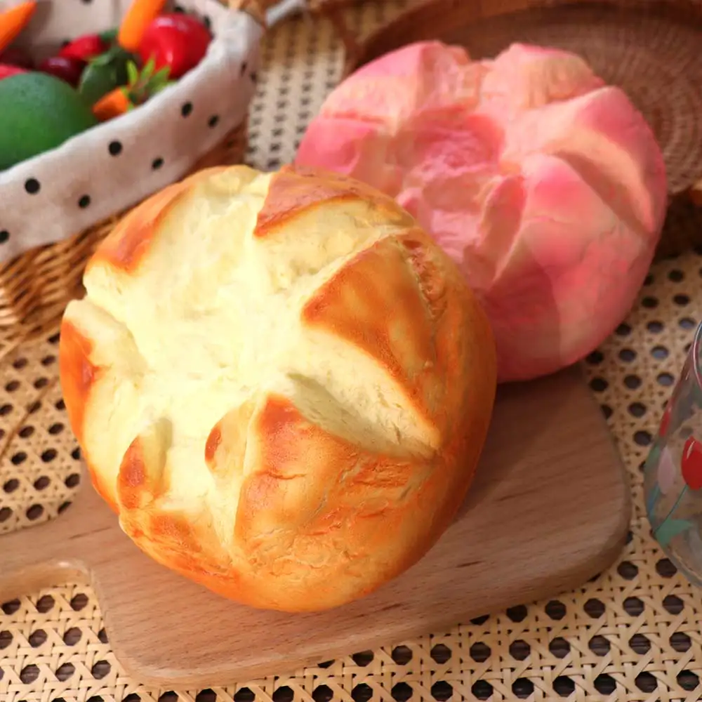 Simulated Bread Squeeze Toy Slow Rising Prank Decoration Sensory Fidget Bread Soft Elastic Oversized Simulated Bread Squishy