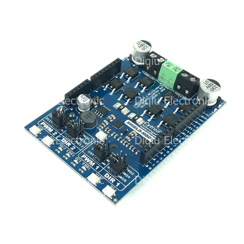 Cytron SHIELD-MDD10 10Amp 7V-30V DC Motor Driver Shield لـ Arduino 2 قنوات منتج المكونات الإلكترونية