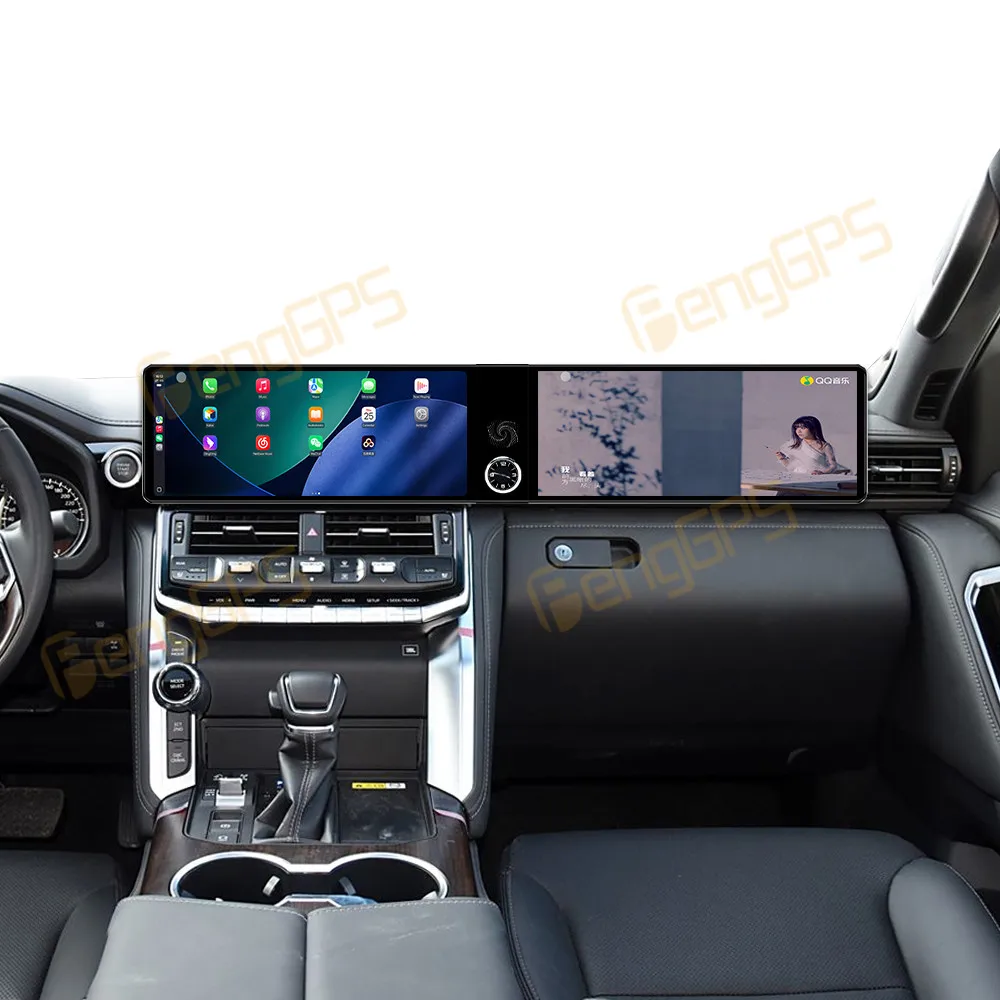 

Автомобильный радиоприемник с двойным экраном 12,3 дюйма, Android 13, CarPlay для Toyota Land Cruiser 2021-2025, сенсорный экран, мультимедийный плеер, головное устройство